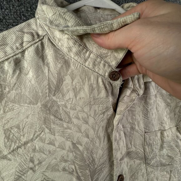 Tommy Bahama All Silk Short Sleeve Button Up Hawaiian Shirt Men XL Floral Ivory - Picture 9 of 16